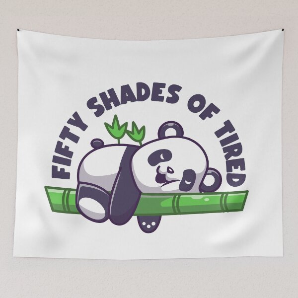 Item preview, Tired Panda Cute Panda Graphics Fifty Shades of Tired designed and sold by StickerbashCo.