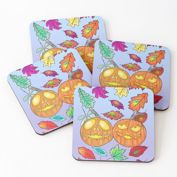 Item preview, Halloween pumpkin leaf pattern designed and sold by Catherine  Milchard.