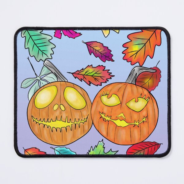 Item preview, Halloween pumpkin leaf pattern designed and sold by Catherine  Milchard.