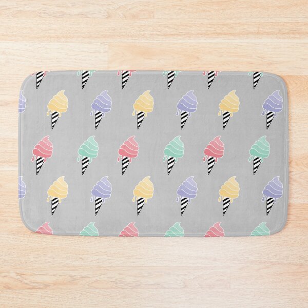 Item preview, summery soft ice cream pattern with strawberry, vanilla, blueberry and pistachio designed and sold by TrueType.