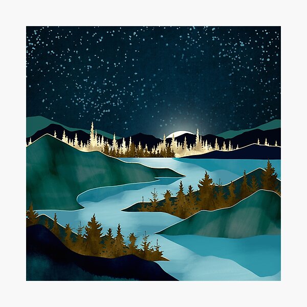 Item preview, Autumn River Night designed and sold by spacefrogdesign.