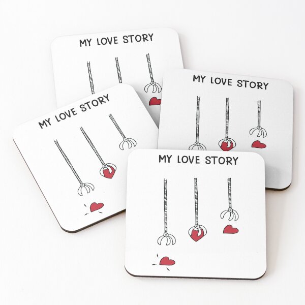 My Love Story Coasters For Sale | Redbubble