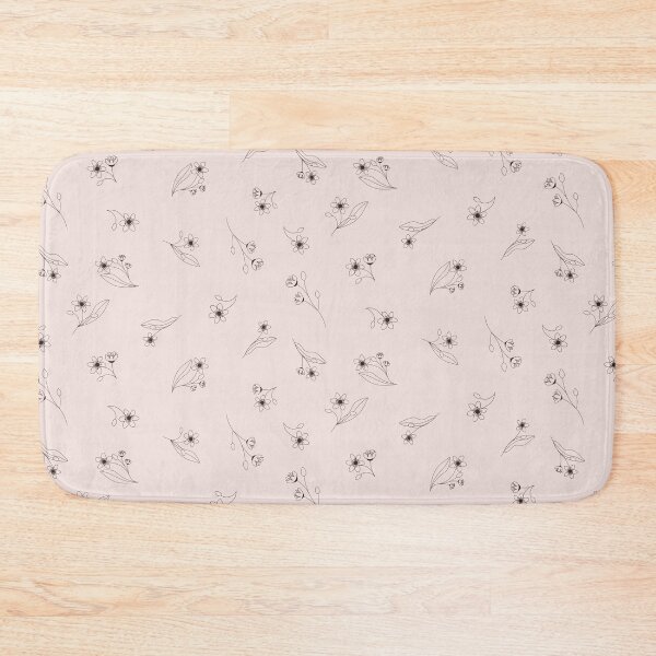 Item preview, Ditsy monochrome linden flower pattern designed and sold by RoseMaryWP.