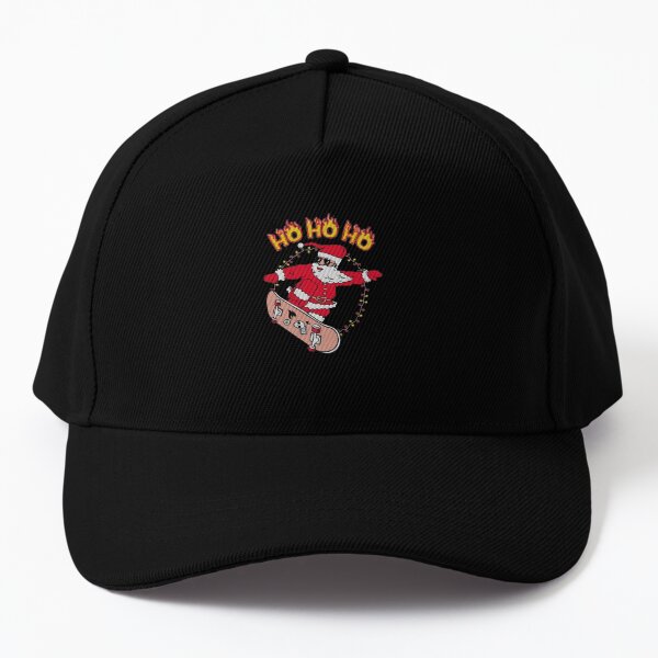 Skater Santa Ho Ho Ho Baseball Cap