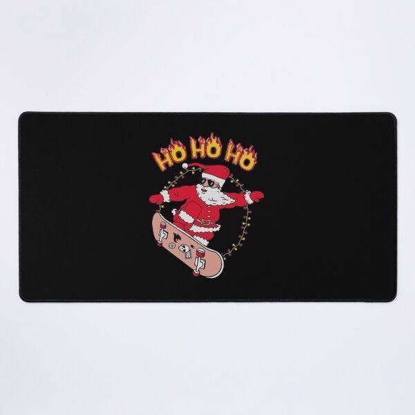 Skater Santa Ho Ho Ho Desk Mat