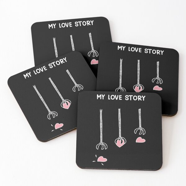 My Love Story Coasters For Sale | Redbubble