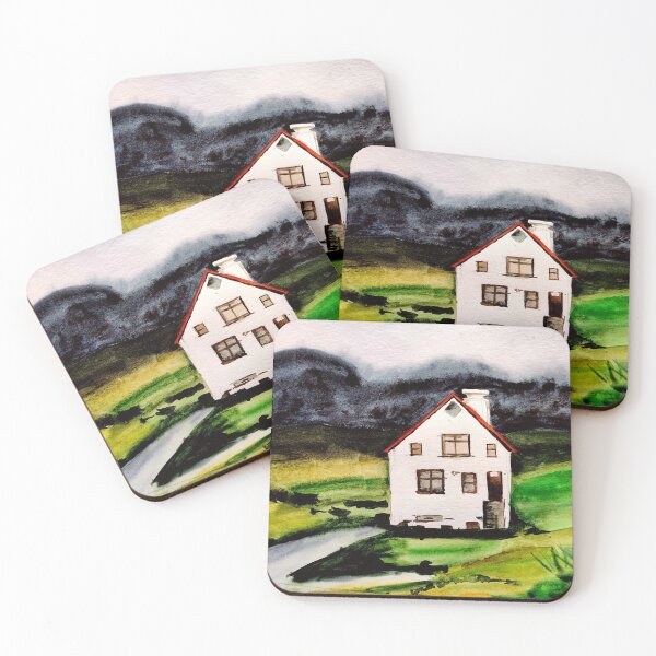 Item preview, Cottage house in watercolors, greenary in watercolors designed and sold by Ala Lopatniov.