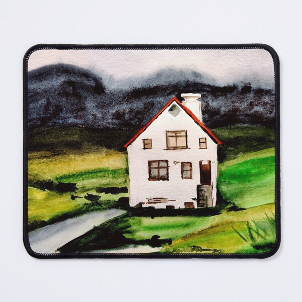 Item preview, Cottage house in watercolors, greenary in watercolors designed and sold by Ala Lopatniov.