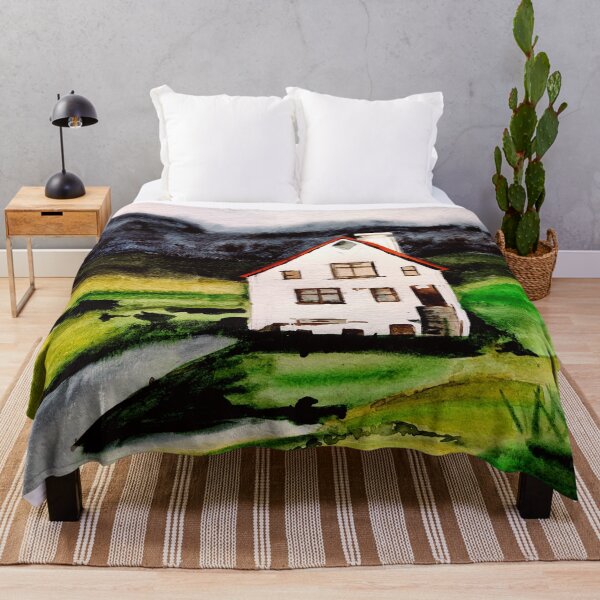 Item preview, Cottage house in watercolors, greenary in watercolors designed and sold by Ala Lopatniov.