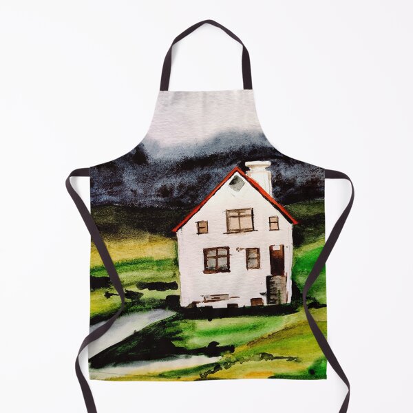 Item preview, Cottage house in watercolors, greenary in watercolors designed and sold by Ala Lopatniov.