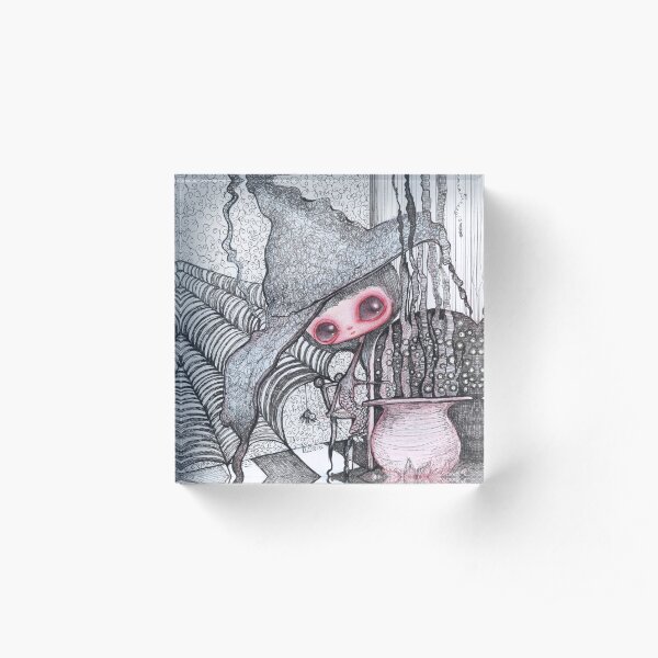cauldron witch Acrylic Block