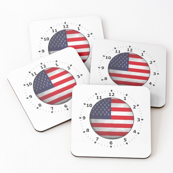 Item preview, united state flag - clock designed and sold by ZiphGames.