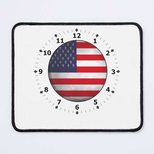 Item preview, united state flag - clock designed and sold by ZiphGames.