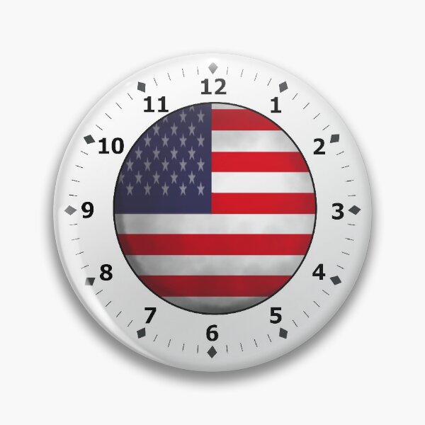 Item preview, united state flag - clock designed and sold by ZiphGames.