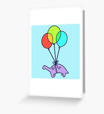 Balloon Dinosaur Greeting Card