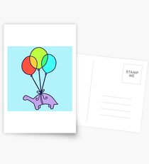 Balloon Dinosaur Postcards
