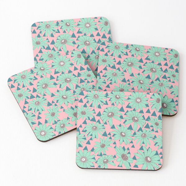 Item preview, Susan B. Jamthony in Berrymint - Bright retro flower pattern designed and sold by wildhunt.