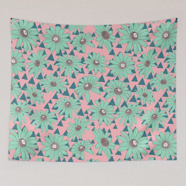 Item preview, Susan B. Jamthony in Berrymint - Bright retro flower pattern designed and sold by wildhunt.