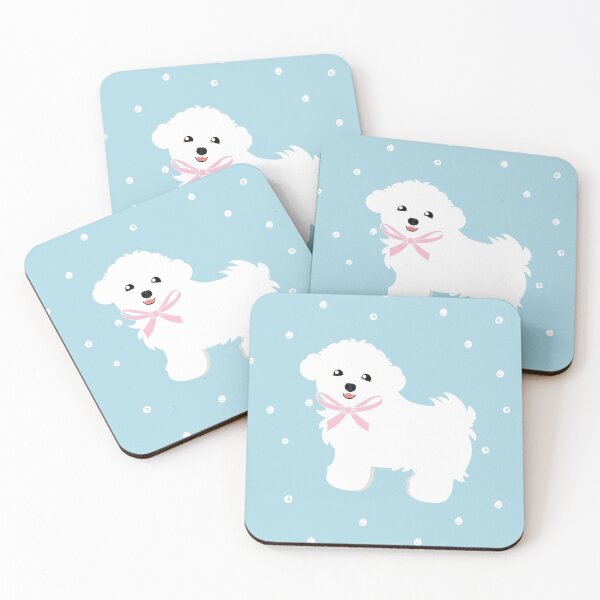 Item preview, Cute Bichon Frise Puppy with Bow  designed and sold by Lulupainting.