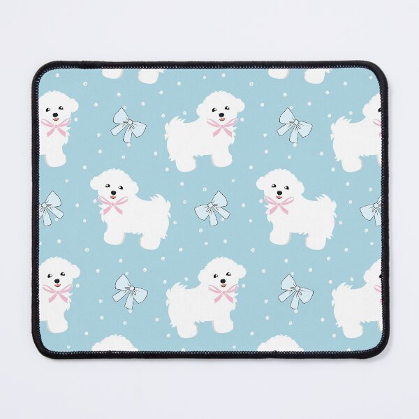 Item preview, Cute Bichon Frise Puppy with Bow designed and sold by Lulupainting.