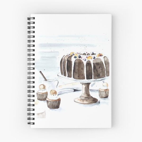 Item preview, Watercolor pound cake food sketch designed and sold by Eledesigns.