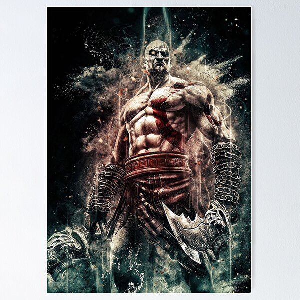 God Of War 4 Kratos In Dark Design Game Art Wall - POSTER 20x30