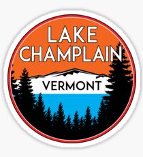 Pegatina LAGO CHAMPLAIN VERMONT BOATING JET SKI BOAT CAMPING SENDERISMO NUEVA YORK VERMONT