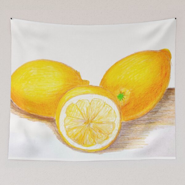 Item preview, Lemons in colored pencils, when life gives you lemons, make a lemonade designed and sold by Ala Lopatniov.