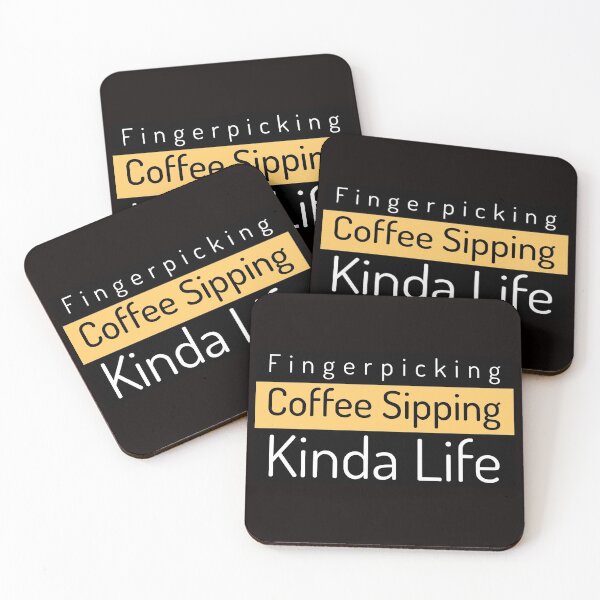 Item preview, Fingerpicking Coffee Sipping Kinda Life Shirt designed and sold by GuitarNuts.