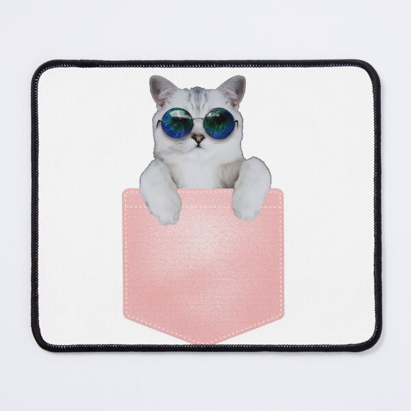Item preview, Cute Glass Shades Wearing Pocket Kitten designed and sold by Meek-Anime.