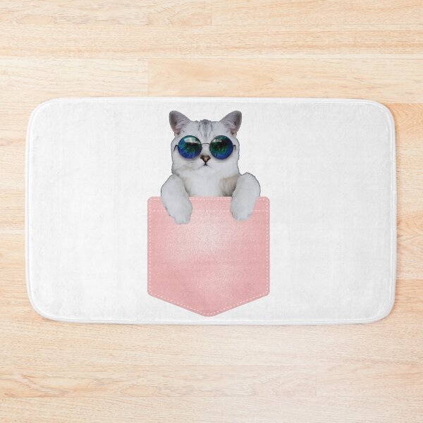 Item preview, Cute Glass Shades Wearing Pocket Kitten designed and sold by Meek-Anime.