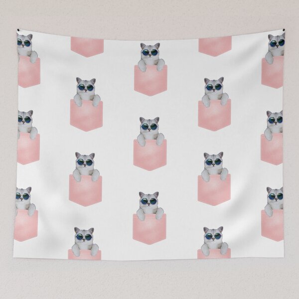 Item preview, Cute Glass Shades Wearing Pocket Kitten designed and sold by Meek-Anime.