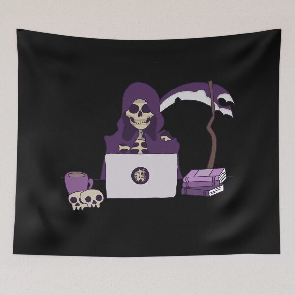 Item preview, Grim reaper programmer skeleton designed and sold by Code  Monkeys.