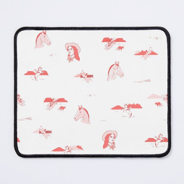 Item preview, Open Range in San Antonio Rose - Western cowgirl and horse toile pattern designed and sold by wildhunt.