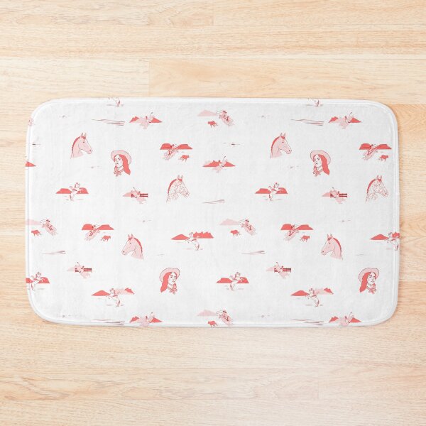 Item preview, Open Range in San Antonio Rose - Western cowgirl and horse toile pattern designed and sold by wildhunt.