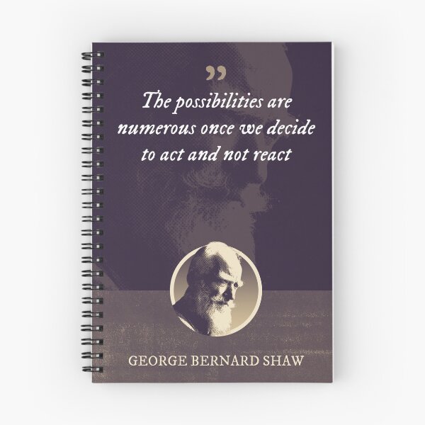 Item preview, George Bernard Shaw - The possibilities are numerous once we decide to act and not react designed and sold by Syahrasi.