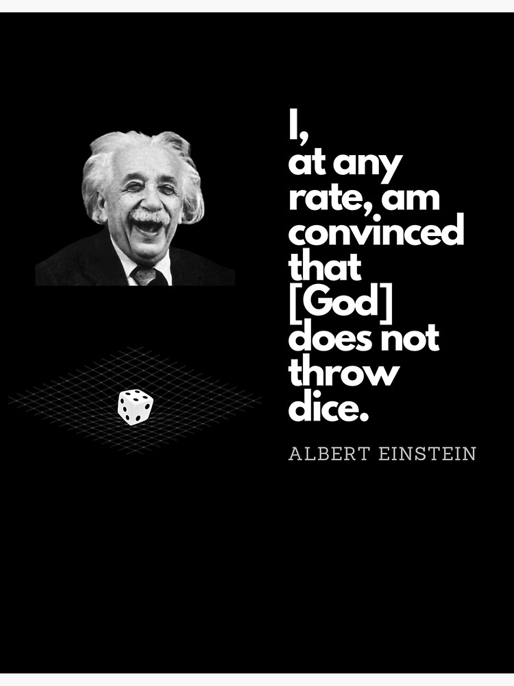 "god doesn't roll dice" Sticker for Sale by sciart Redbubble