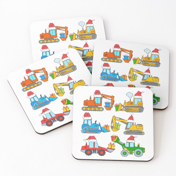 Item preview, Construction Vehicles Christmas Excavator Bulldozer Santa Hat designed and sold by samshirts.