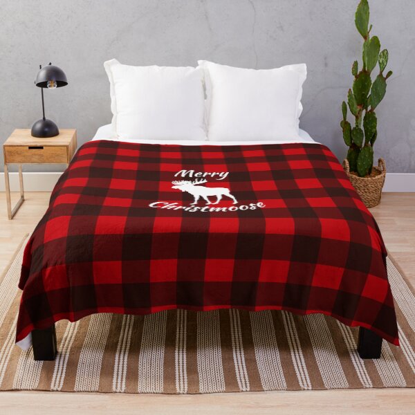 Item preview, Merry Christmoose Red and Black Buffalo Plaid Christmas Gifts Cards Christmas Decor christmas t-shirts mugs throw pillows designed and sold by Orchyd.