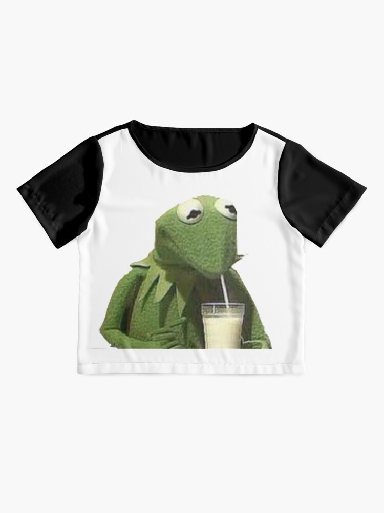 Kermit Drinks Milk T Shirt By Jcocozziello Redbubble   Ctf,750x1000,black Pad,750x1000,f8f8f8.u4 