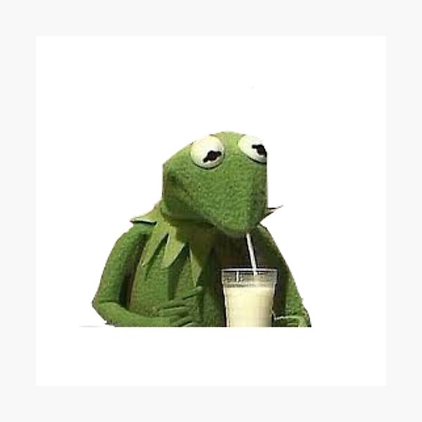 Kermit Drinks Milk Photographic Print For Sale By Jcocozziello   Pp,504x498 Pad,600x600,f8f8f8.u2 