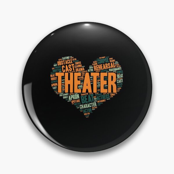 Item preview, Theater Gifts Heart Drama Love Actress Actor print designed and sold by theodoros20.