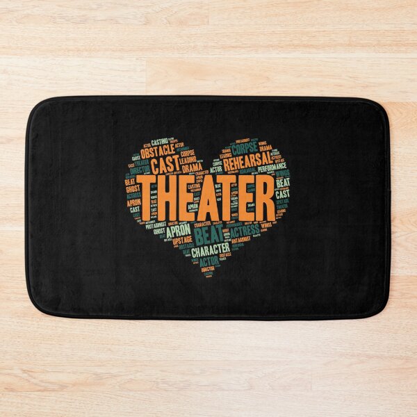 Item preview, Theater Gifts Heart Drama Love Actress Actor print designed and sold by theodoros20.