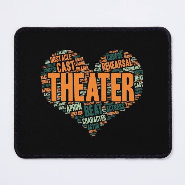 Item preview, Theater Gifts Heart Drama Love Actress Actor print designed and sold by theodoros20.
