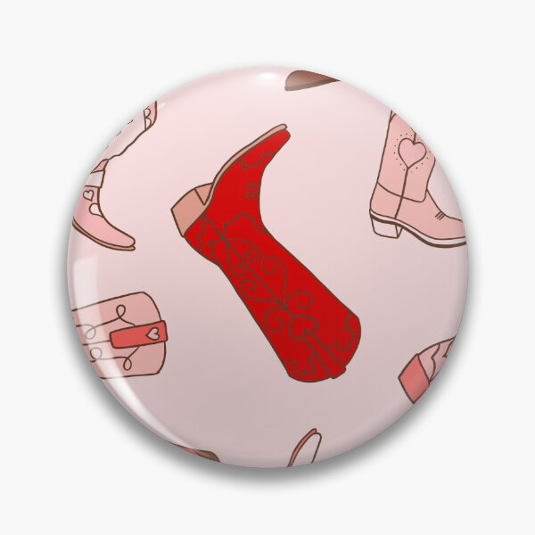Item preview, Boot Scootin in San Antonio Rose - Western cowboy boot heart pattern designed and sold by wildhunt.