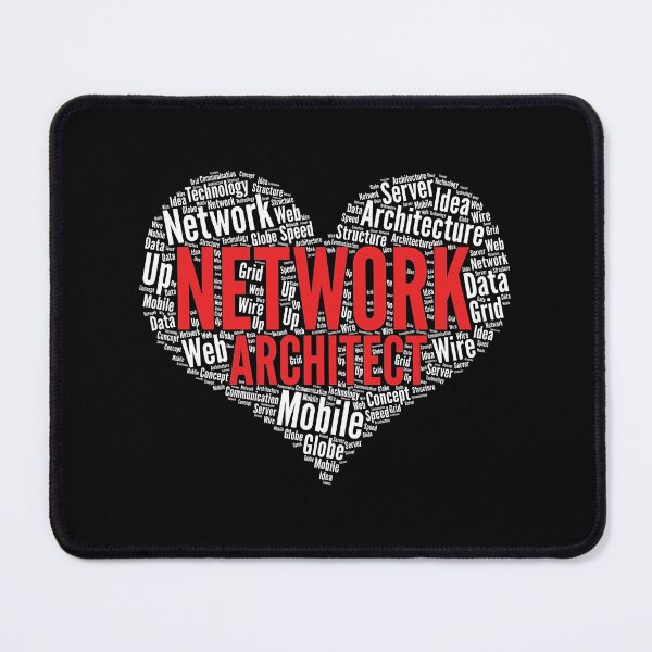 Item preview, Network Architect Heart Shape Word Cloud Design design designed and sold by theodoros20.