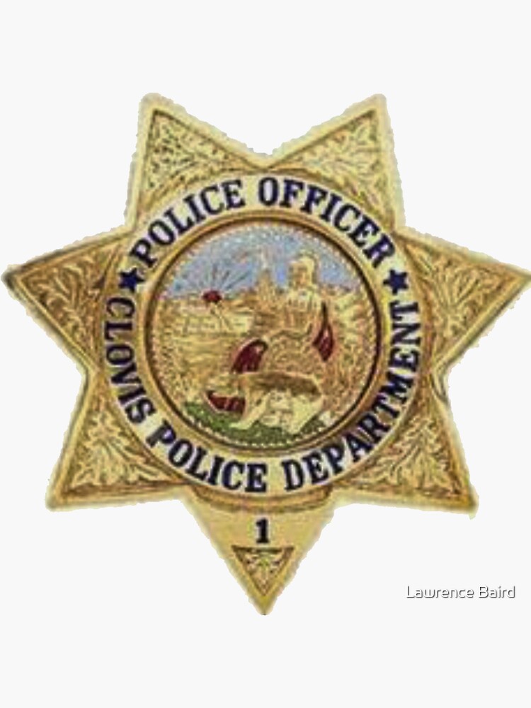 "Clovis California Police Officer Badge" Sticker for Sale by