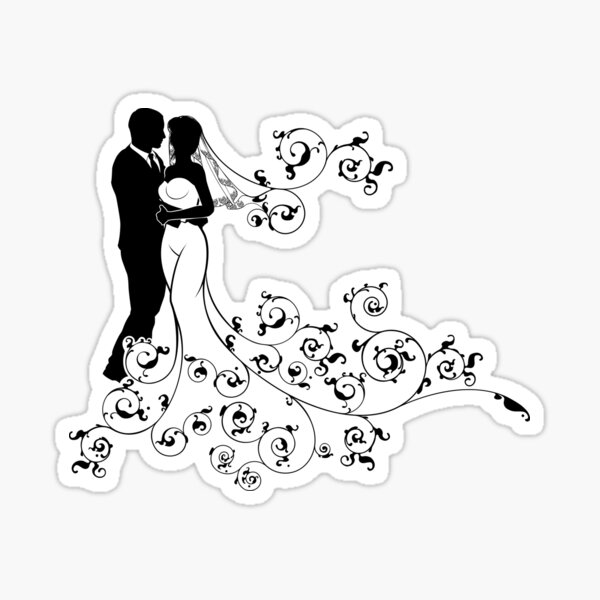 Item preview, Bride And Groom Wedding Funny Stickers designed and sold by Stylish-choice.