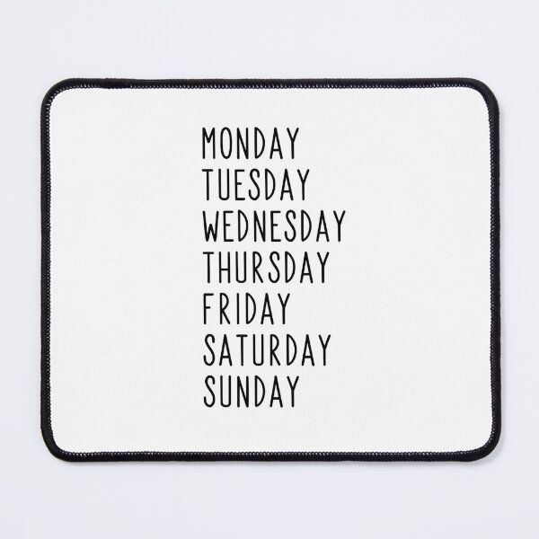 Item preview, Week Days designed and sold by PeppaThePenguin.