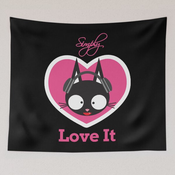 Item preview, Black-Cat-on-Earphones-Loves-Everything designed and sold by MarrenaeWilliam.